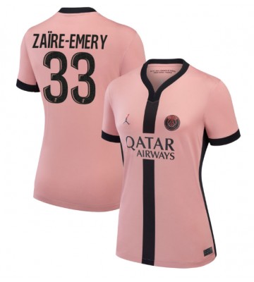 Paris Saint-Germain Warren Zaire-Emery #33 Tredje Tröja Dam 2024-25 Kortärmad